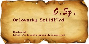 Orlovszky Szilárd névjegykártya